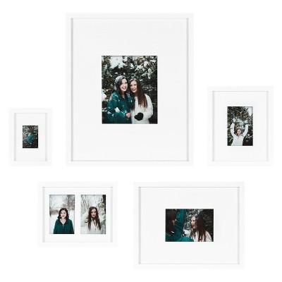 5pc Gallery Frame Box Set White - Kate & Laurel All Things Decor