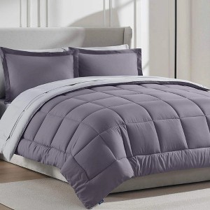 BAGOKIE 5/7 PCS Bed in a Bag Reversible Bedding Set with Comforter, Sheets, Pillow Sham, Pillowcase - 1 of 4