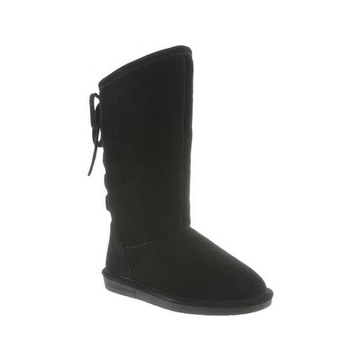 bearpaw boots with bows on back