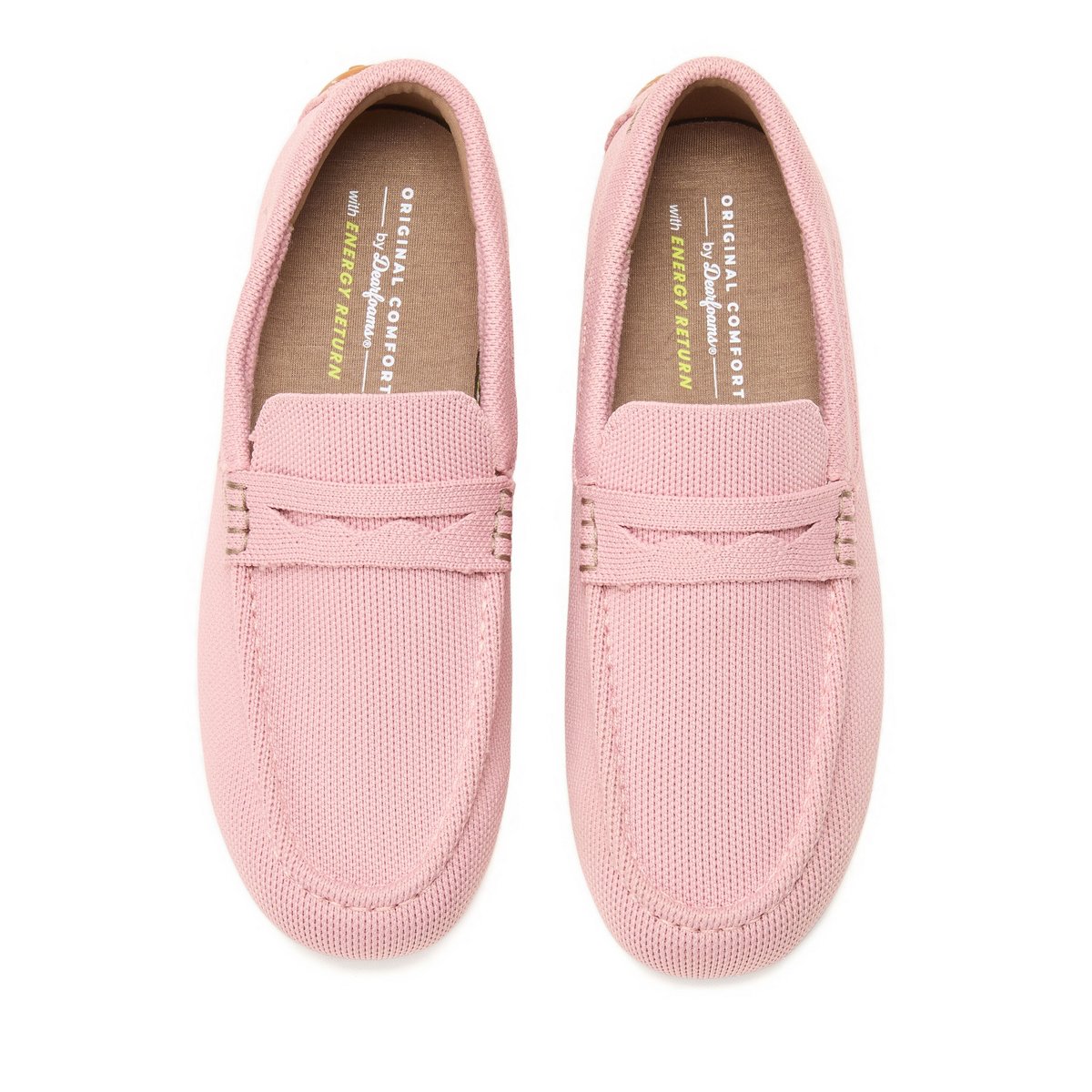 Женские туфли Dearfoams Women's Hazel Sport Knit Driving Loafer - Mauve Frost Size 8 — фото 4