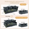 JOYRACER 90.55" Modern Upholstered Cloud Sofa, Couch with Deep Seat and Multiple Large Soft Pillows, Convertible Chaise Lounge Sofa for Living Room - 2 of 4
