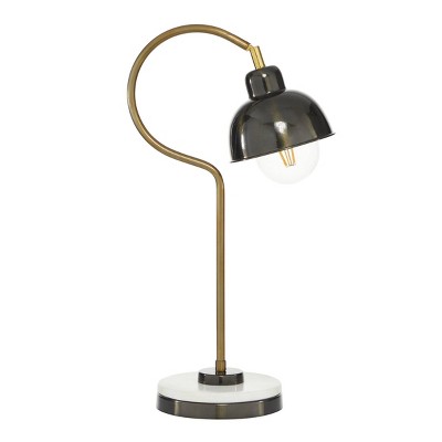 22" Iron and Marble Task Lamp Black - Olivia & May