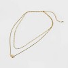 14K Gold Dipped Initial with Heart Chain Necklace - A New Day™ Gold - image 3 of 4