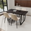 5-Piece Dining Set with Rectangle Kitchen Table and 4 Suede Armless Chairs - 4 of 4