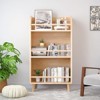 NicBex 4 Tiers Modular Bookcase Solid Wood Storage Unit Contemporary Home Decor Multi-Functional Display - 2 of 4