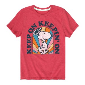 Boys' - Peanuts - Keep On Short Sleeve Graphic T-Shirt - 1 of 4