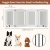 ROOMTEC Free Standing Dog Gate,4 Panel 32" Height Foldable Dog Fences Indoor, Pet Gate for Stairs,Doorways - 4 of 4
