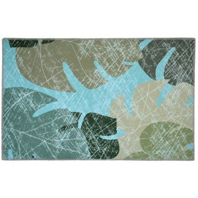 Homefires Faded Tropical Leaves Indoor Rug Only – Soft, Stylish Accent Rug with Botanical Design – Perfect for Living Room or Bedroom