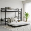 GDFStudio Calla Modern Metal Bunk Bed Frame with Trundle, Ladder and Full-Length Guardrail - 2 of 4