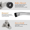 Attop Kickdown Door Stopper - 2-Pack Heavy Duty Door Stops, Non-Slip Rubber, Door Brackets, for Bottom of Doors (4 inch, Silver) - 4 of 4