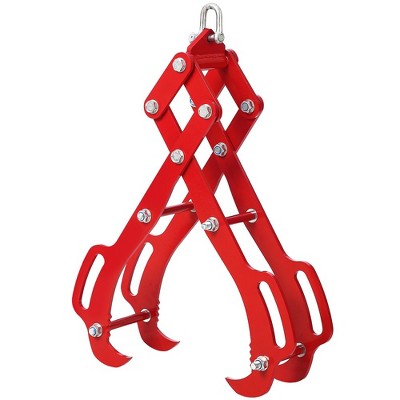 Whizmax 28 Inch Log Lifting Clamp,4 Jaw Lumber Heavy Duty Solid Steel, Tractor Rotary Drag Steel Clamp Log Lifting, Lumber Skid Clamp Felling Grabber