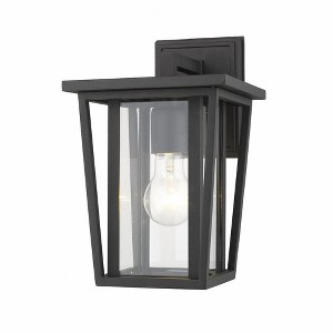 Seoul Glass Outdoor Wall Lantern - 100W Incandescent, Dimmable, Wet Rated, 7.25" x 11.5" - 1 of 3