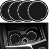 Anna-Kaci 2-Piece Round Rhinestone Car Cup Holder Coaster with Non-Slip Textured Surface - 2 of 4