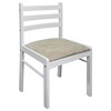 vidaXL Dining Chairs 2 pcs White Solid Rubber Wood and Velvet - 4 of 4