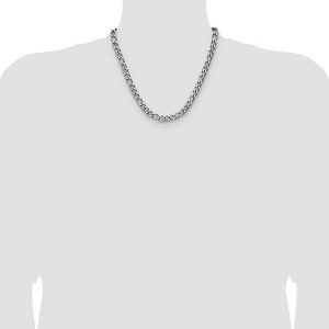 Chisel Stainless Steel Polished 7.5mm 20" Figaro Chain Necklace - 1 of 4