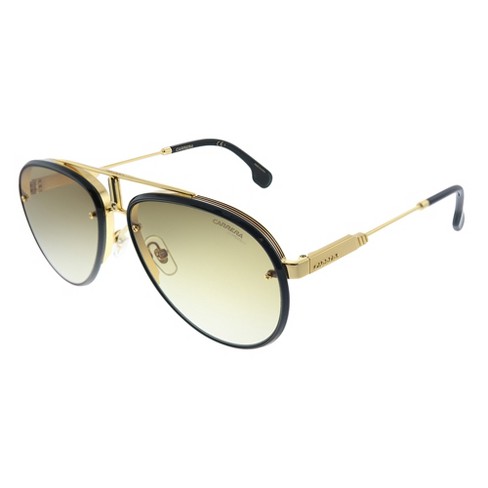 Carrera Glory 2m2 Unisex Pilot Sunglasses Black Plastic On Gold 58mm Target