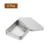 Unique Bargains Metal Mini Portable Rectangular Metal Tin Box 2 Pcs - 3 of 4