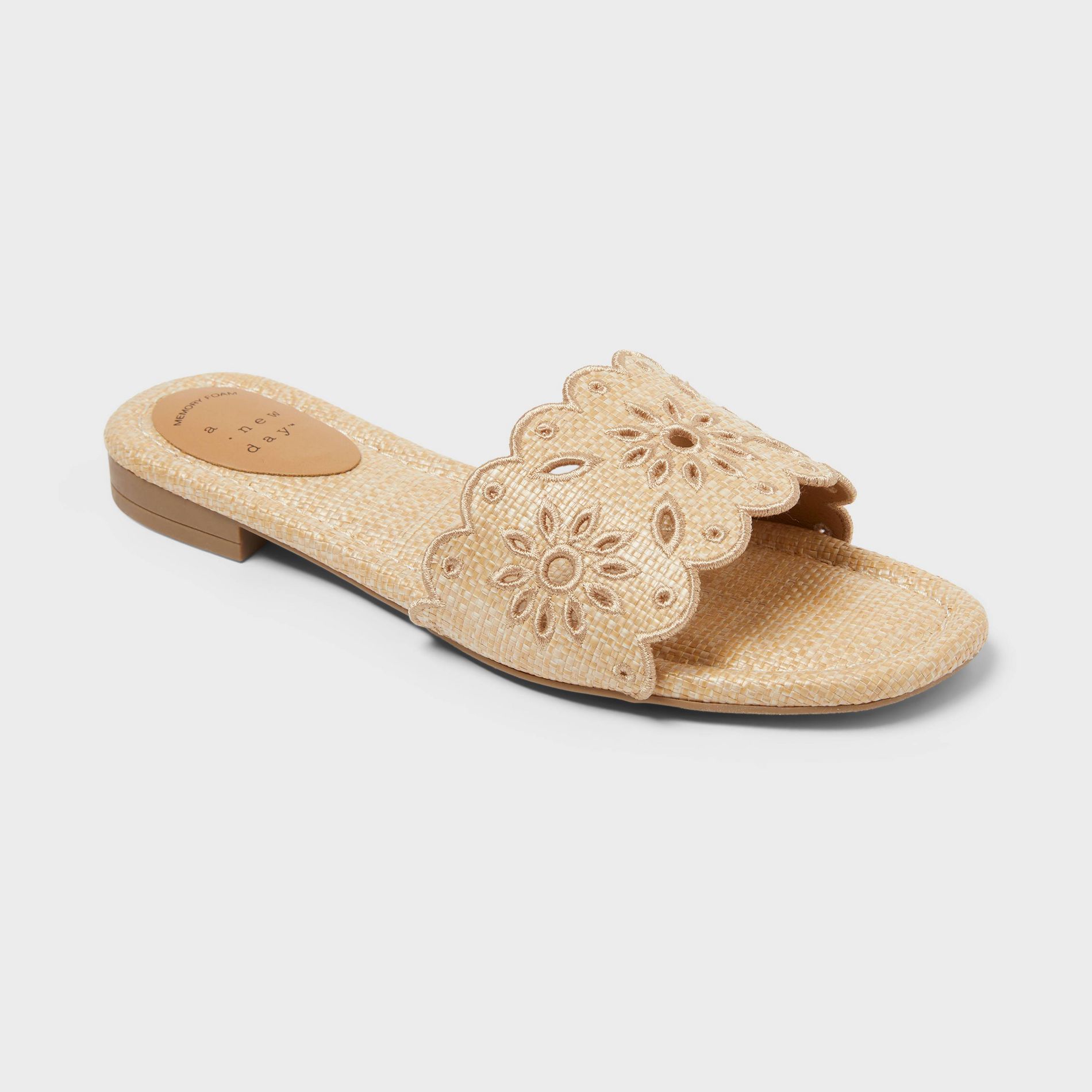 Women's Cecile Slide Sandals - A New Day™ Natural