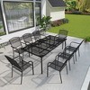 Mondawe 9-Piece Outdoor Dining Set,Steel Frame Mesh Table & Chairs Set - 2 of 4