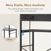 Anycoo 4-Tier Bakers Rack with Power Outlets, Microwave Stand with Storage, Freestanding Kitchen Shelf, Coffee Bar Table, Black/Brown/Gray - 3 of 4