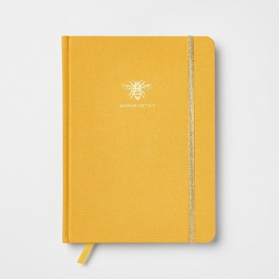 240pg College Ruled Journal 8"x6" Bee - Threshold™: Hard Cover Notebook, Lined Paper, FSC Certified, Yellow, All Ages