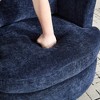 360-degree Chenille Swivel Chair with Metal Turntable Base - 4 of 4