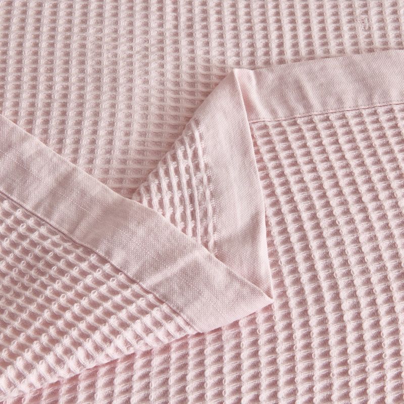 50"x60" Cotton Waffle Knit Throw Blanket - Isla Jade, 4 of 7