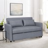 DOMETOUR Leisure Loveseat Sofa for Living Room Bedroom, Convertible Sleeper Sofa Bed with 2 Pillows - 2 of 4