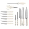 Attop 15-Piece Knife Block Set - High Carbon Stainless Steel Chef's Knife with Acacia Wood Block and Sharpening Steel, Off-White - 2 of 4