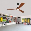 Solid Wood Ceiling Fan With Remote And LED Light, Modern Ceiling Fan With Reversible DC Motor And 6 Speed Control For Bedroom Living Spaces - 3 of 4