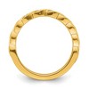Black Bow Jewelry 2.5mm 14k Yellow Gold .04 Ctw Diamond Stackable Twist Band - 2 of 4