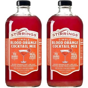 Stirrings Simple Blood Orange Cocktail Mix 750ml Bottles - Real Juice No Preservatives - 70 Calories - Drink Mixer - 1 of 3