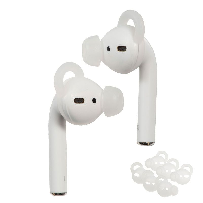 Insten 3 Pairs Ear Hooks Tips Compatible with AirPods 1 & 2 Earbuds, Anti-Lost EarHooks EarTips Accessories, Comfortable Soft Silicone Covers, with Storage Box (Not Fit in Charging Case), 2 of 10