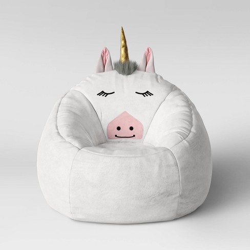 Character Bean Bag Chair White Unicorn Pillowfort Target