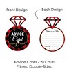 Big Dot of Happiness Flannel Fling Before The Ring - Ring Wish Card Buffalo Plaid Bachelorette Party Activities - Shaped Advice Cards Game - Set of 20 - 3 of 4