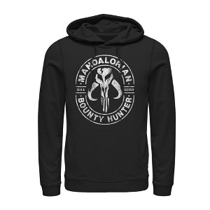 Men's Star Wars The Mandalorian Seek & Destroy Stamp Pull Over Hoodie - 1 of 4