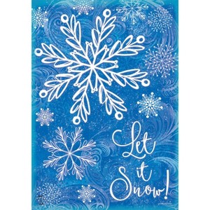 Briarwood Lane House Flag 40x28 For Outdoor Glistening Snowflakes Winter House Flag Flag For Winter House Flag - 1 of 4