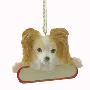 E & S Imports 2.25 In Papillon Christmas Puppy Dog Tree Ornaments - 1 of 2