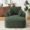 KTMBDW Chaise Lounge Indoor, Chaise Lounge Chair with Armrests, Corduroy Upholstered Plush Sofa Bed Lazy Chair for Living Room - 2 of 4