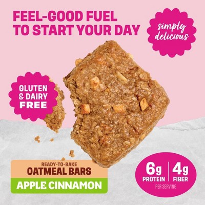 Sweet Loren's Gluten Free & Vegan Apple Cinnamon Oatmeal Bars - 9.5oz/6ct