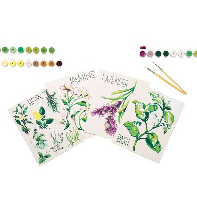 4pk Paint-By-Number Canvas Board Kit Florals - Mondo Llama&#8482;