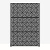 Dovelina Metal Outdoor Privacy Screen Freestanding Patio Decorative Screens - 72"x47", Brown, Cecil - 2 of 4