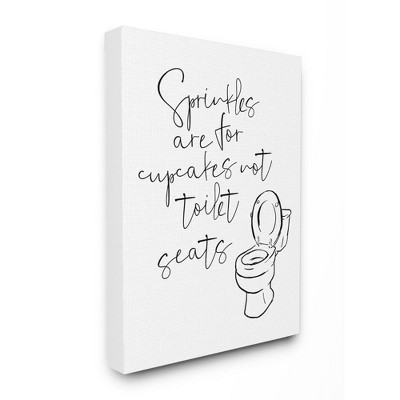 Stupell Industries Sprinkles Funny Ink Drawing Bathroom Design