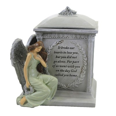 Home Decor 8.25" Memorial Box W/Angel Bereavement Sympathy Loss  -  Decorative Jars