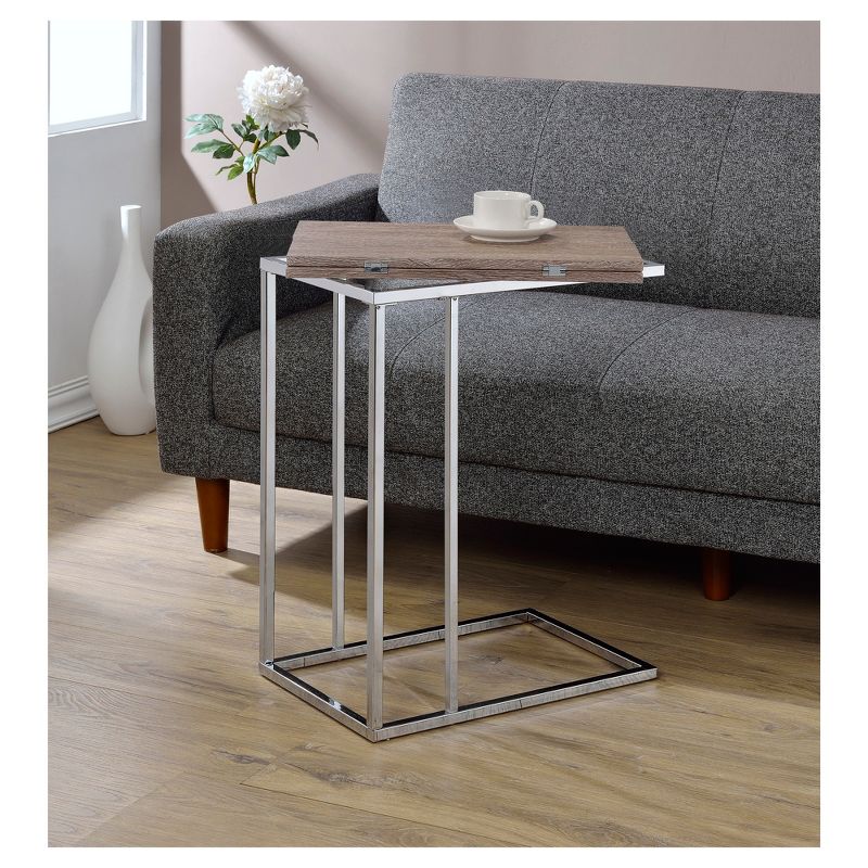 End Table Oak Chrome - Acme Furniture, 5 of 8