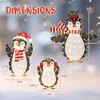 Costway 3 PCS Lighted Penguin Family with 194 LED Lights Zip Ties & Ground Stakes - 3 of 4