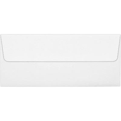 LUX Peel & Seel Self Seal #10 Invitation Envelope 4 1/2" x 9 1/2" White 50/Pack (4860-80W-50)