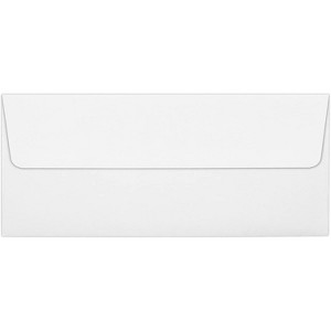 LUX Peel & Seel Self Seal #10 Invitation Envelope 4 1/2" x 9 1/2" White 50/Pack (4860-80W-50) - 1 of 1