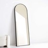 Spassway 21" x 64" Black Arched Wall Floor Full Length Mirror Metal Frame Standing or Leaning Full Body Mirrors for Living Room Bedroom and Entryway - 4 of 4