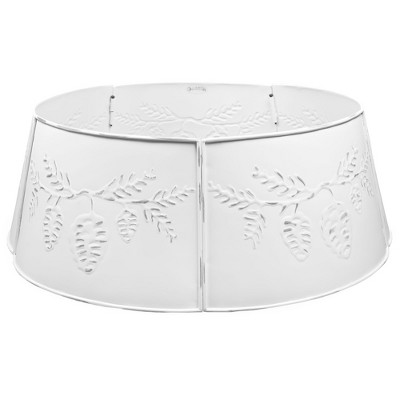Large White Pine Embossed Iron Christmas Tree Collar